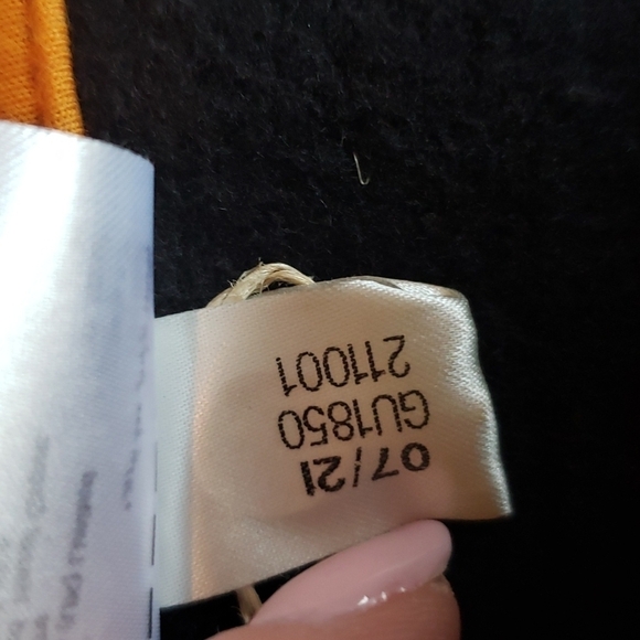 Adidas Essentials Fleece Hoodie Black & Victory Blue - Size S - Picture 10 of 10